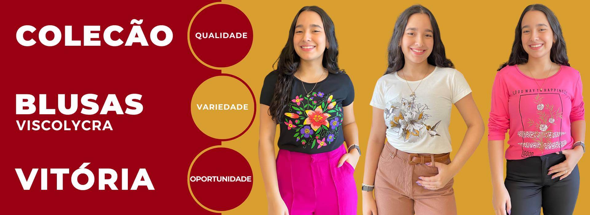 Banner Loja Virtual Moda Feminina Semana de Promoção Moderno Roxo Rosa Branco